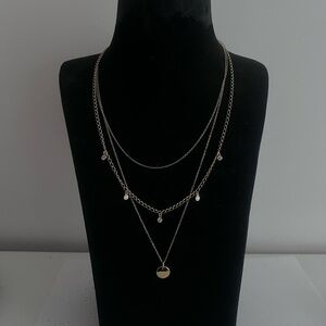 NWT Diamonique Layered Diamond Necklace